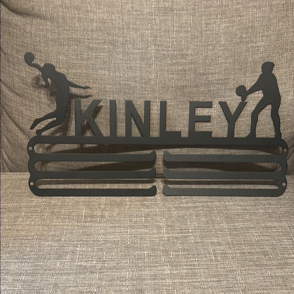 Personalized Black Medal Display Rack